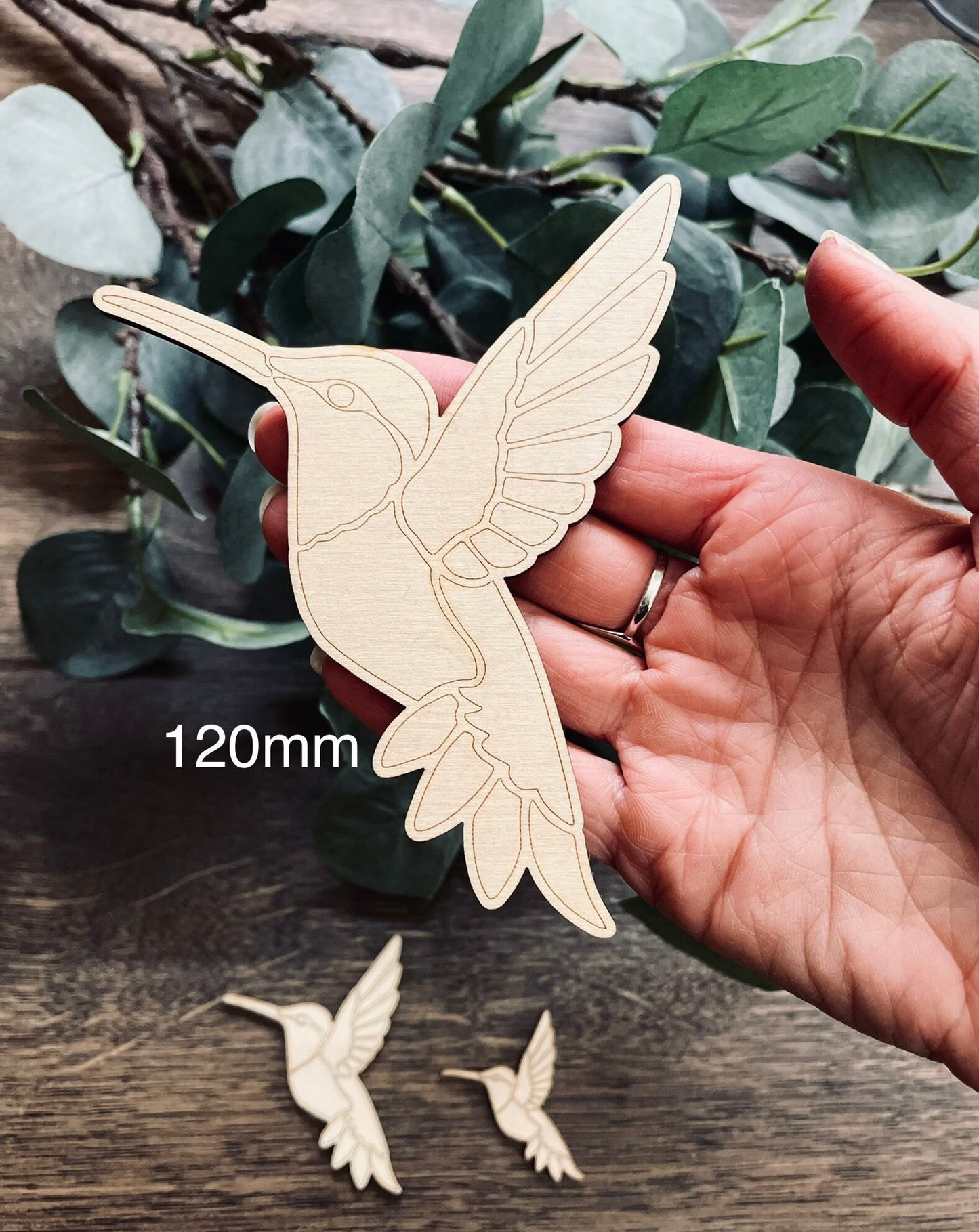 10x Wooden Hummingbird Cutouts / Hummingbird Decor | Laser Cut Bird | 3mm Thick Laser Cut Plywood Blanks