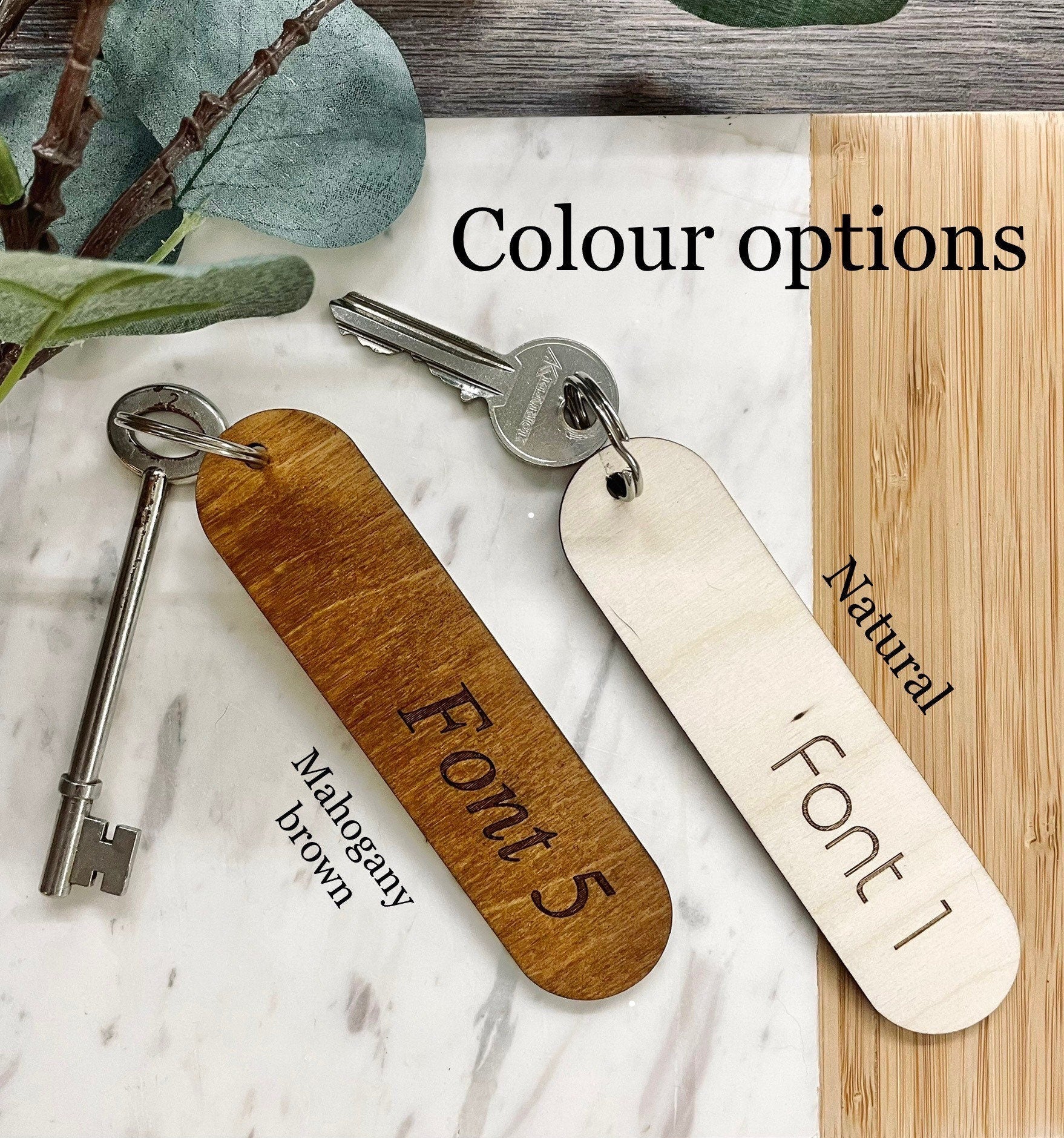 Custom Name Keychain / Personalised Key Ring | Wooden Keyring / Personalised Key Fob