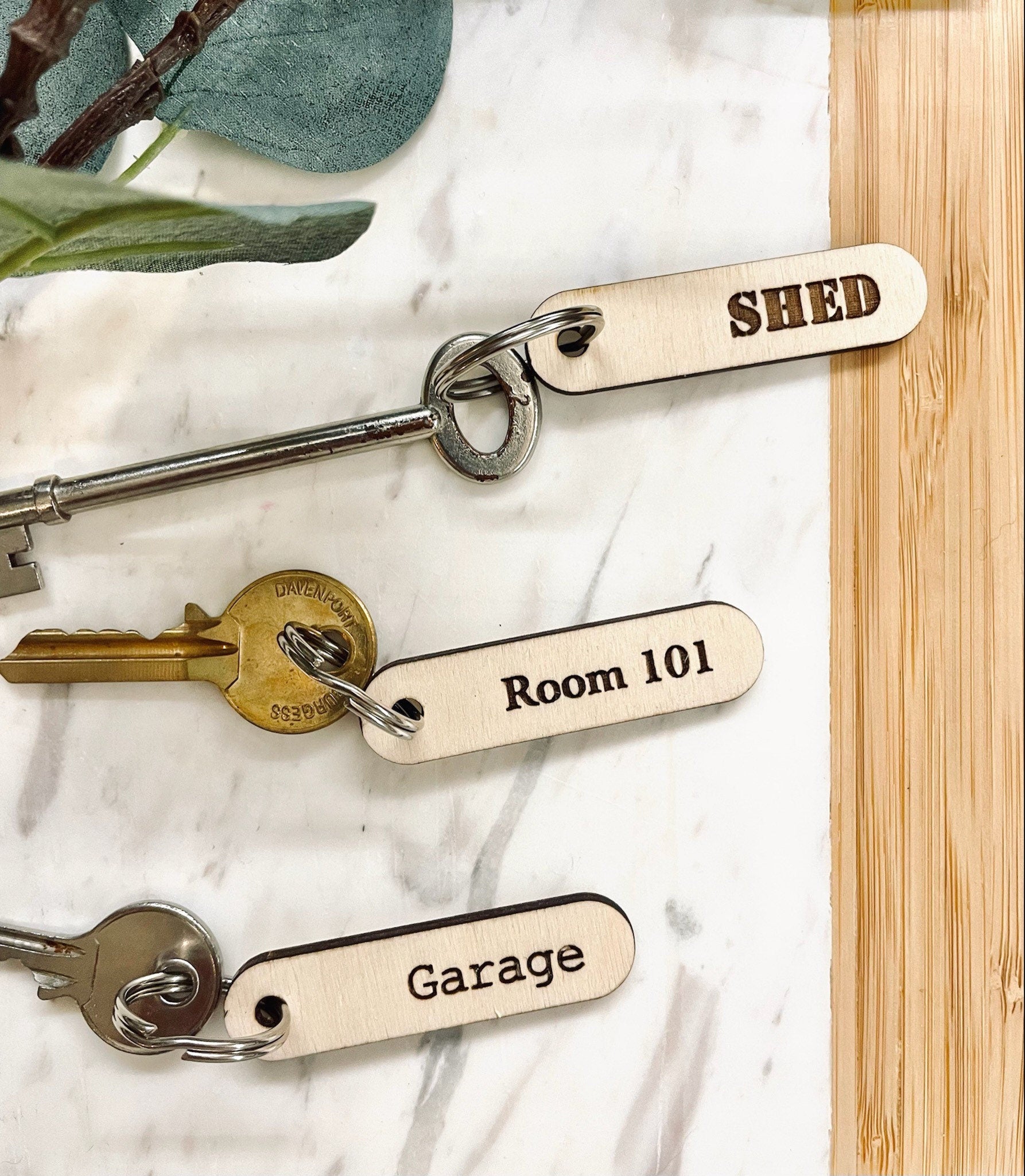 Custom Name Keychain / Personalised Key Ring | Wooden Keyring / Personalised Key Fob