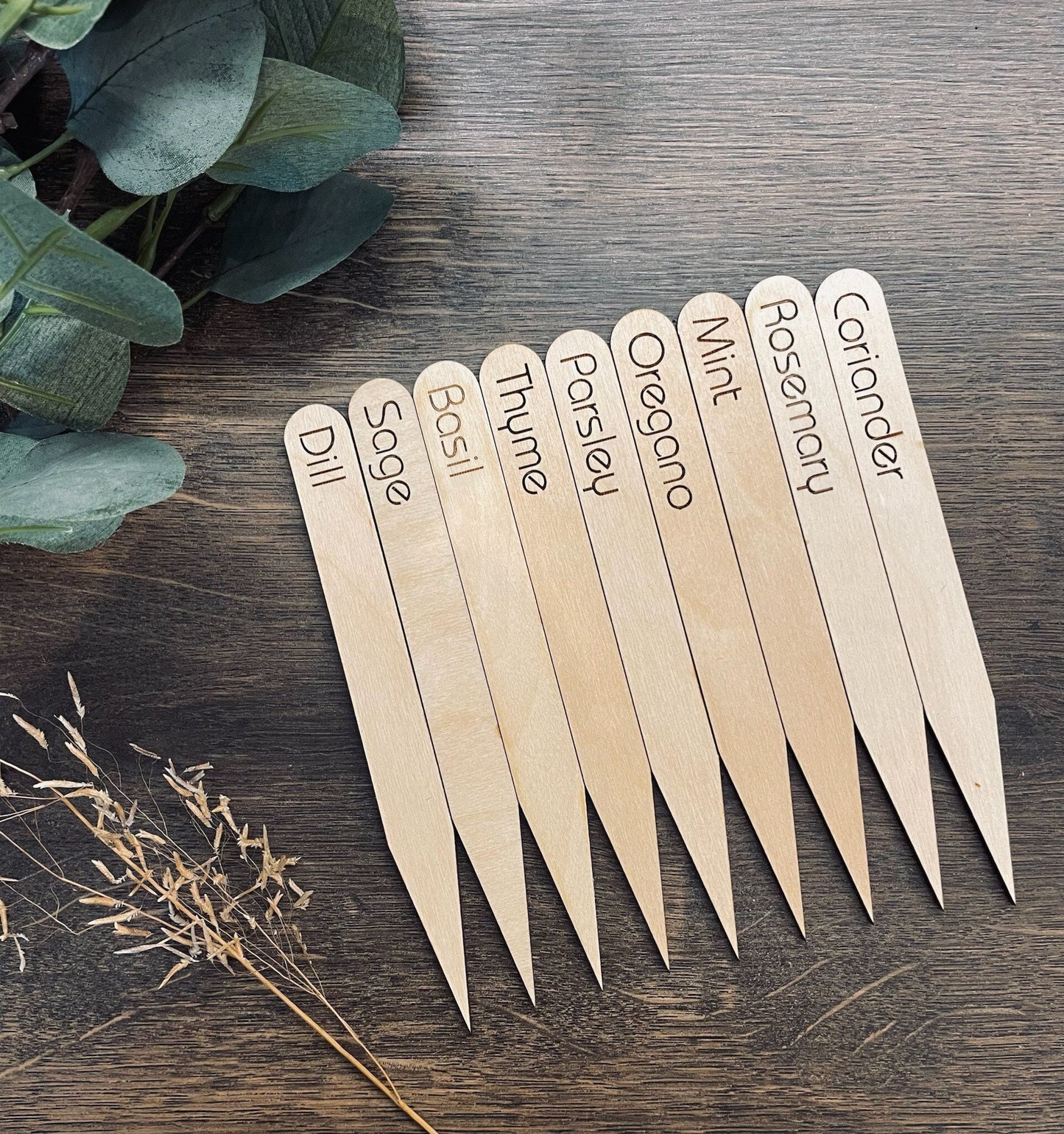 Herb Labels | Wooden Plant Marker | Garden Labels | Garden Decor