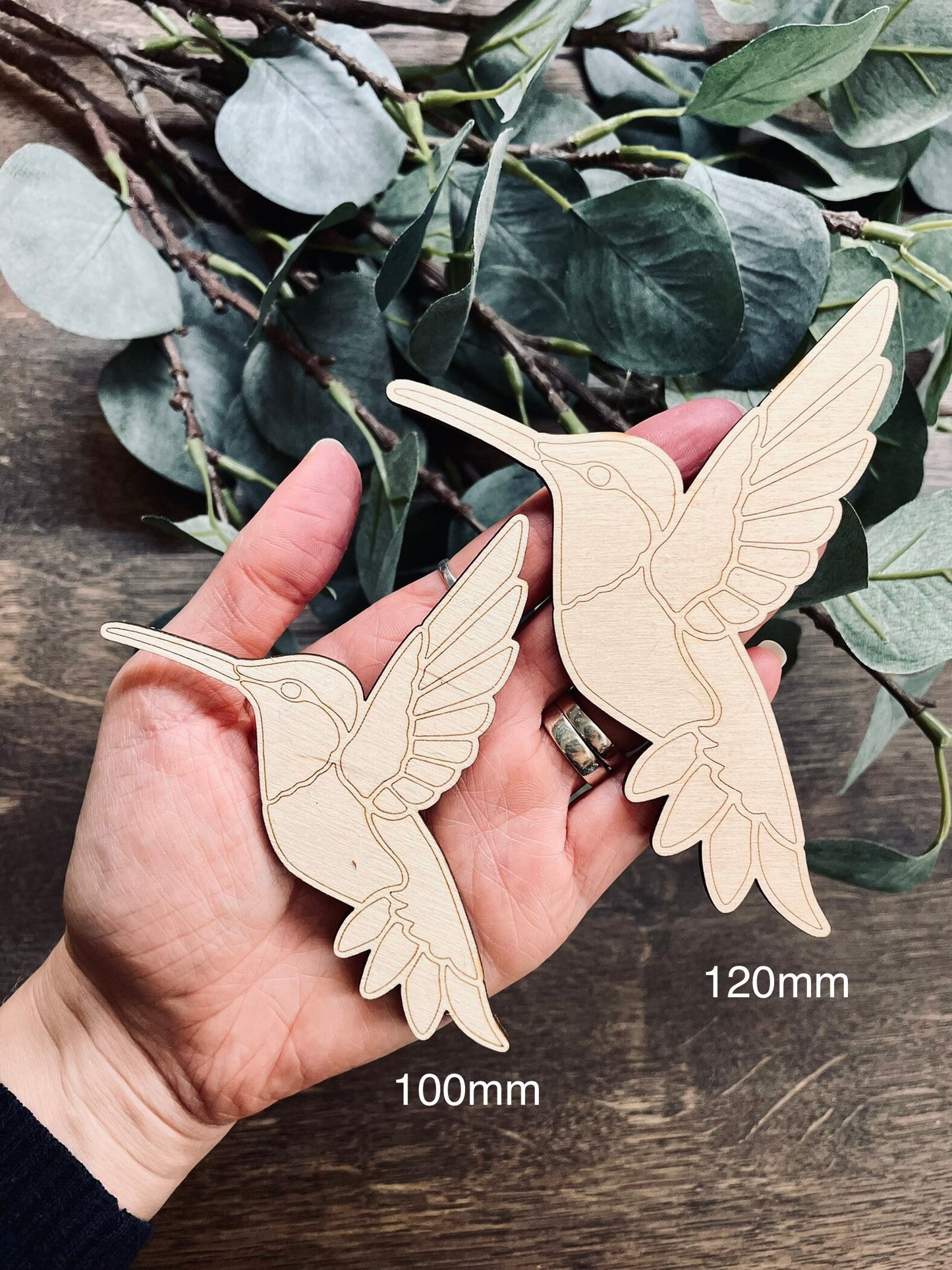 10x Wooden Hummingbird Cutouts / Hummingbird Decor | Laser Cut Bird | 3mm Thick Laser Cut Plywood Blanks