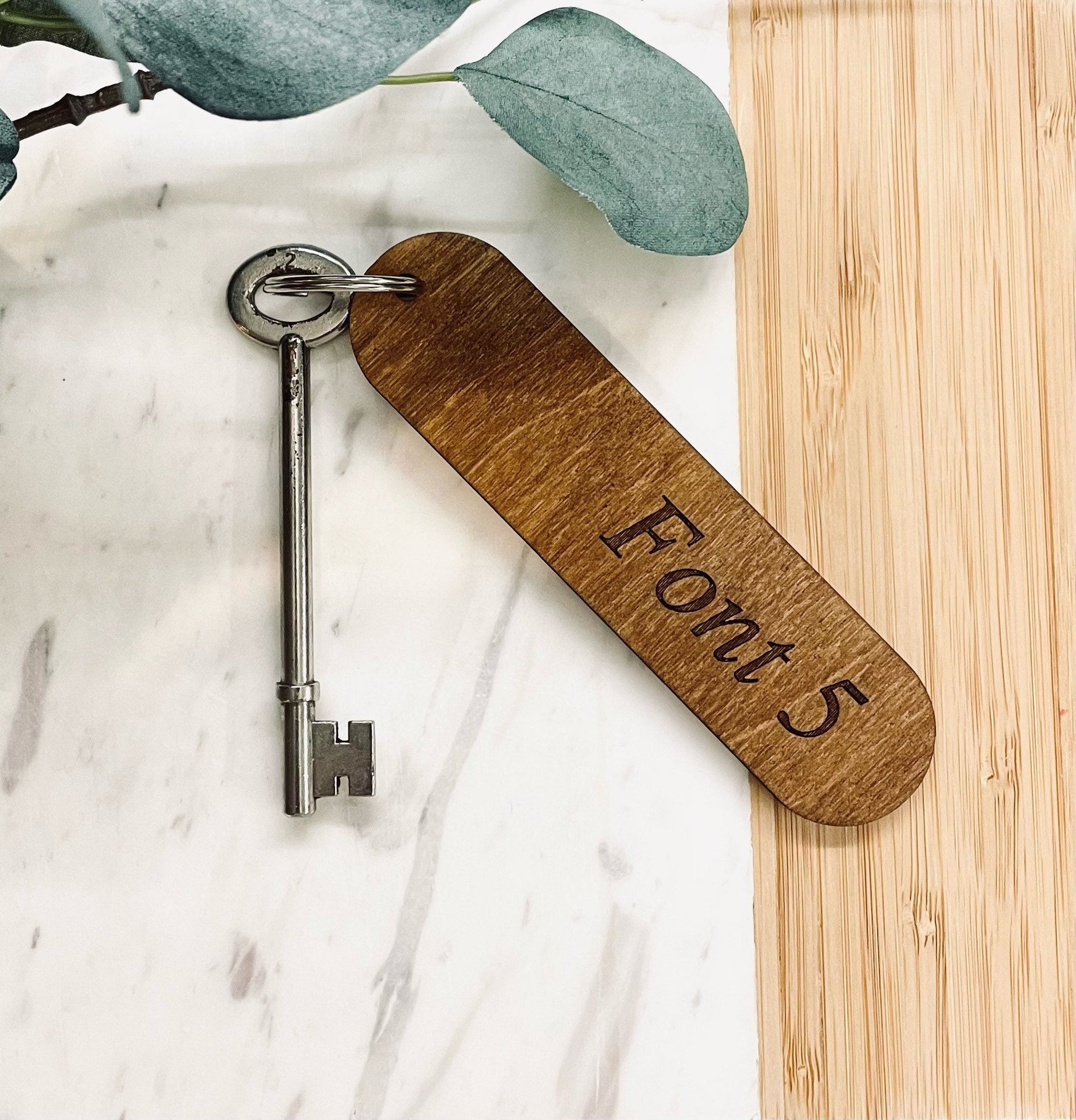 Custom Name Keychain / Personalised Key Ring | Wooden Keyring / Personalised Key Fob