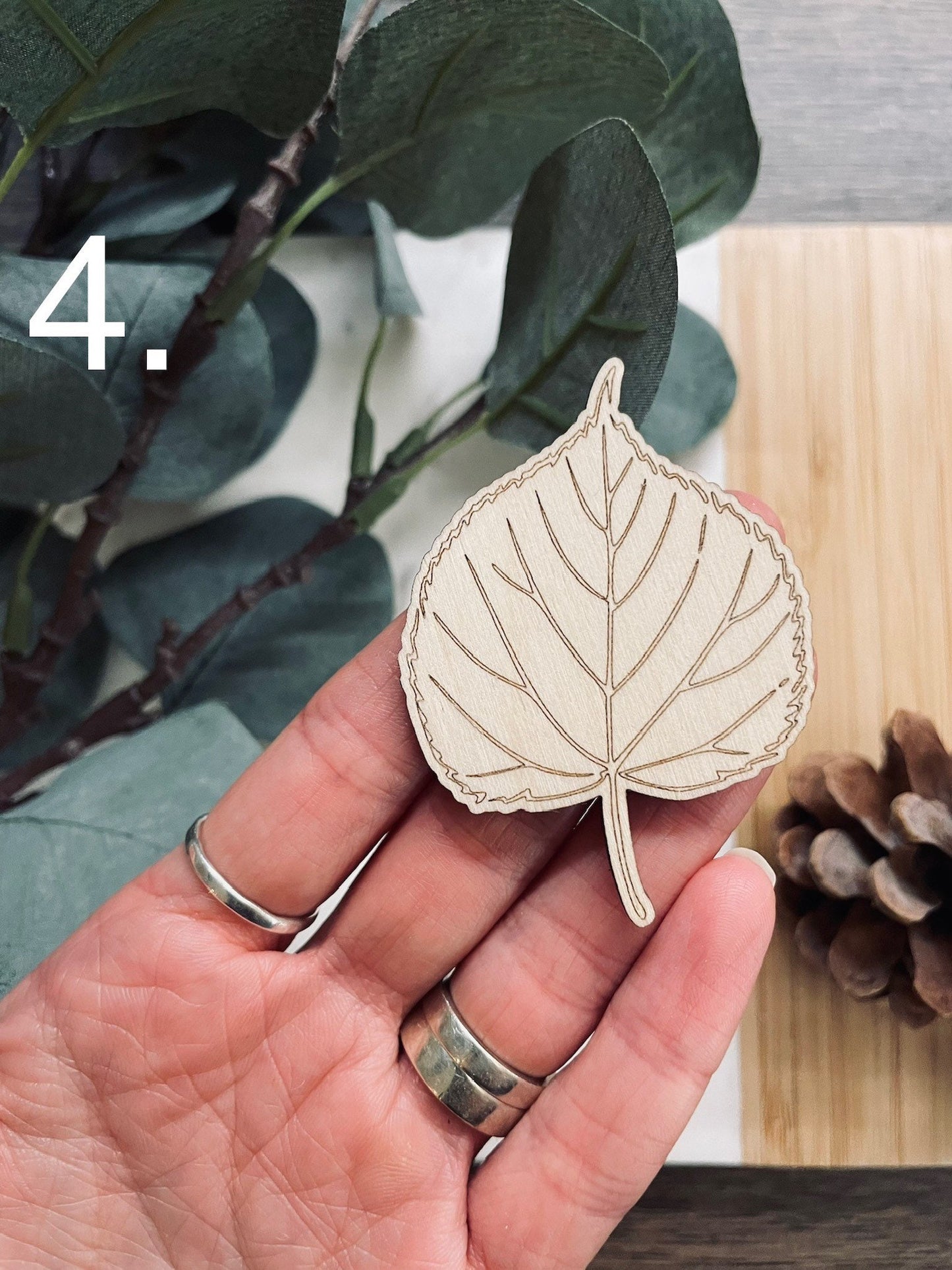 7x Wooden Leaves / Leaf Shapes | Laser Cut Leaves | Craft leaf Cut Out