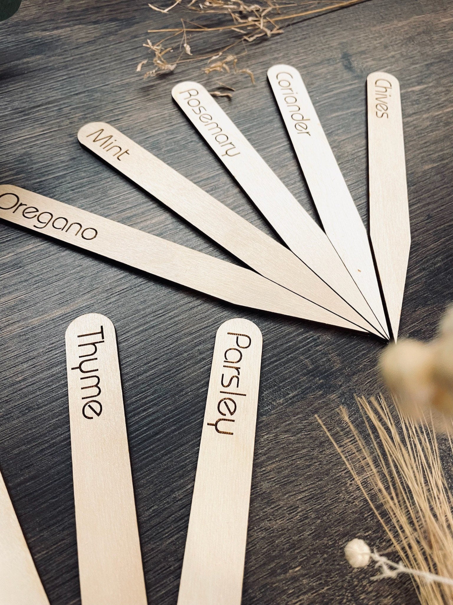 Herb Labels | Wooden Plant Marker | Garden Labels | Garden Decor