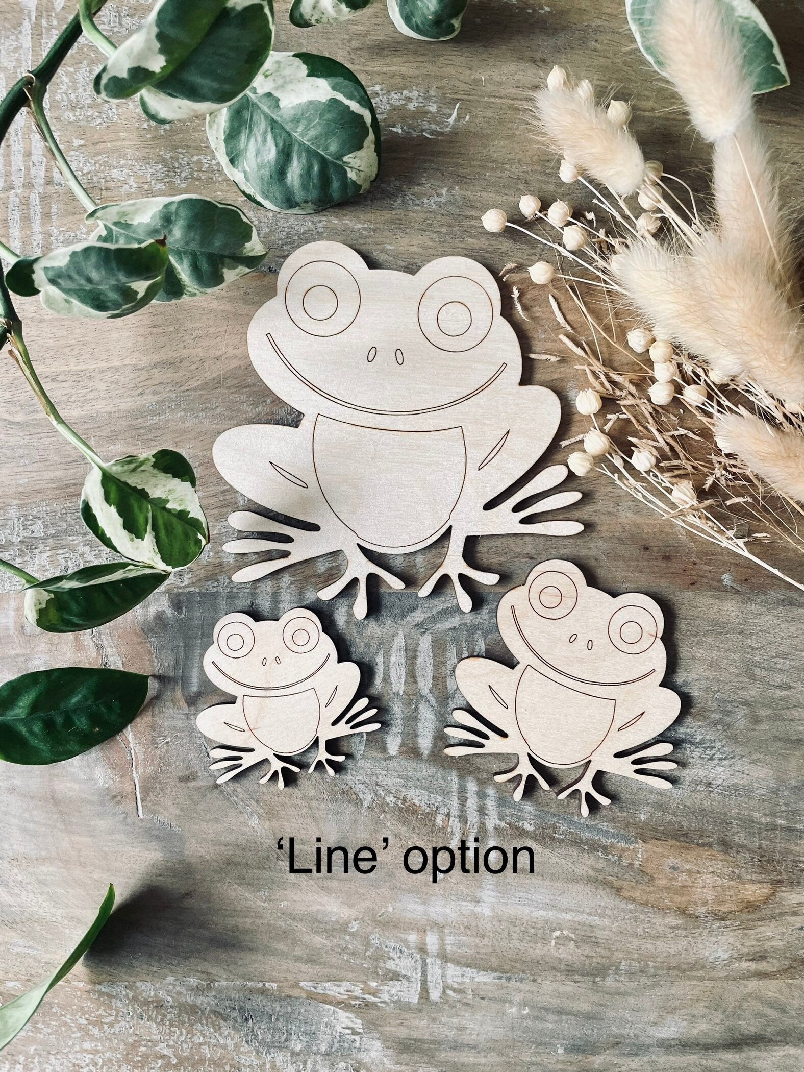 10x Wooden Frog Shapes from 40mm Tall | Frog and Toad | 3mm Thick Laser Cut Plywood Blanks | Frog Craft Shapes