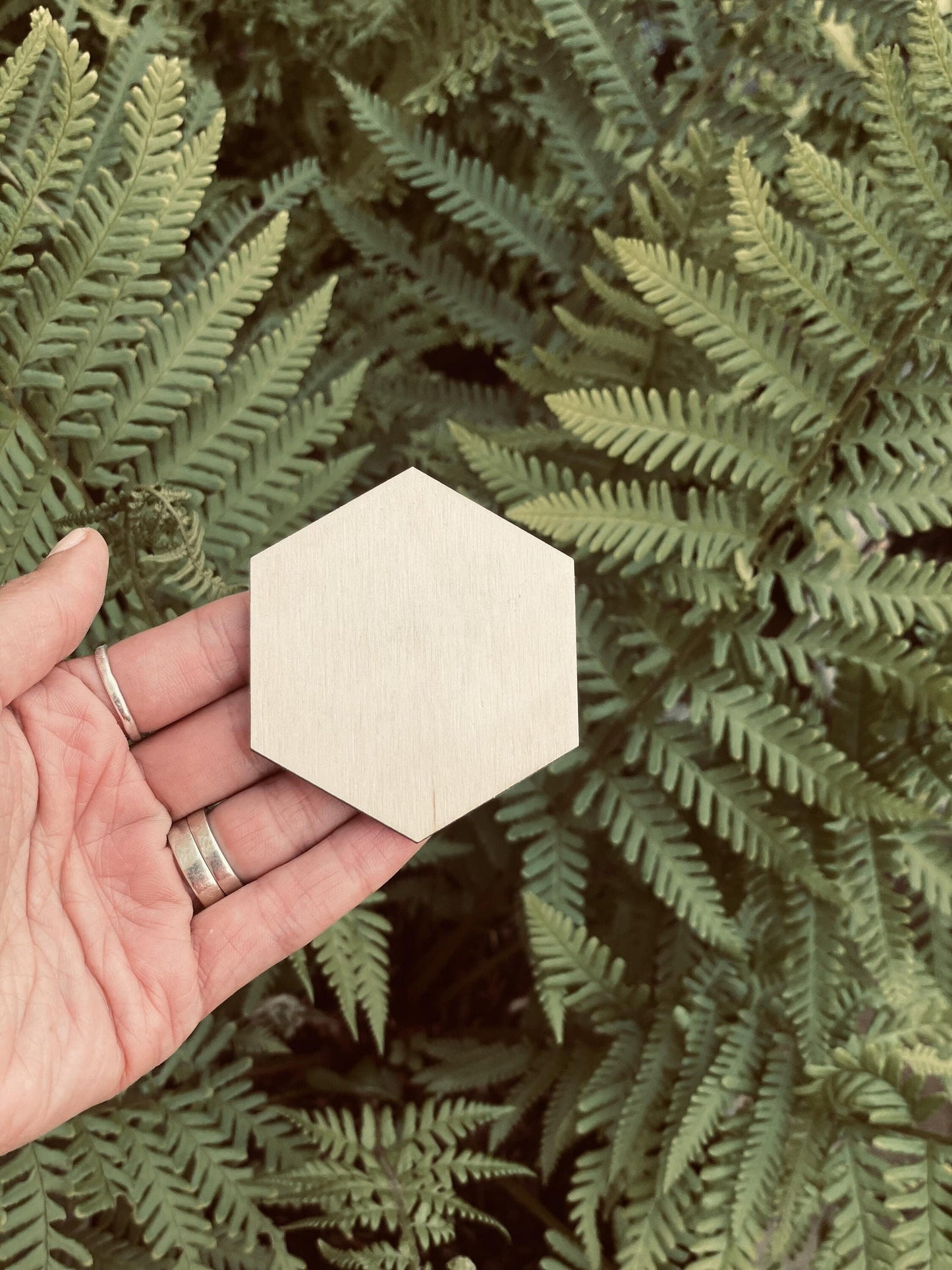 10x Wooden Hexagons / Hollow Hexagons from 30mm Wide  | 3mm Thick Laser Cut Plywood Blanks | Craft Shapes