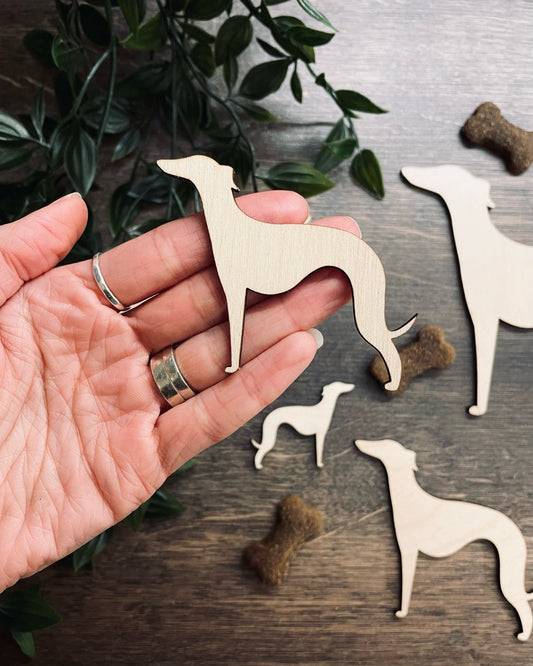 10x Wooden Dog Shapes / Craft dog keepsake shapes from 40mm | 3mm Thick Laser Cut Dog Plywood Blanks | Craft Shapes